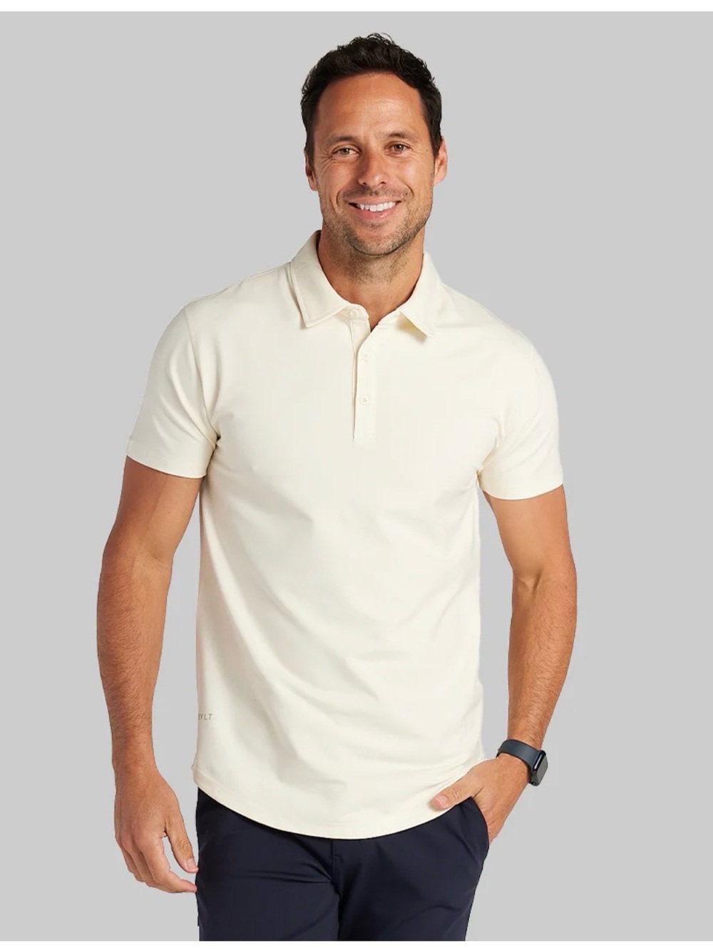BYLT Basics Men’s Polo - Bone - Picture 2 of 4